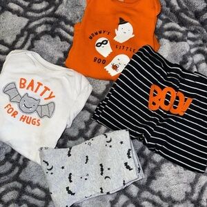Carter's Halloween Kids Matching Set - Orange, Black, White, Gray